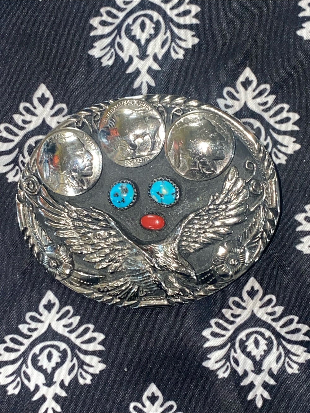 T3 Silver Handcrafted Western-Style Belt Buckle